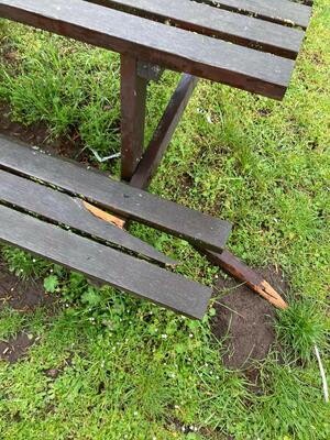 Vandalismus Spielplatz Bad