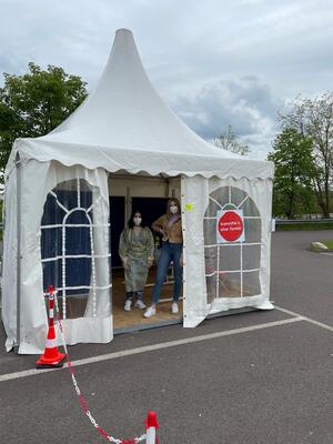 Tedox Testzentrum Zelt