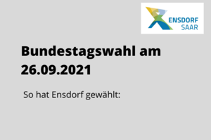 Ergebnisse zur Bundestagswahl 2021 in Ensdorf