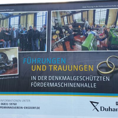 Werbung F&uuml;hrungen und Trauungen F&ouml;rdermaschinenhalle