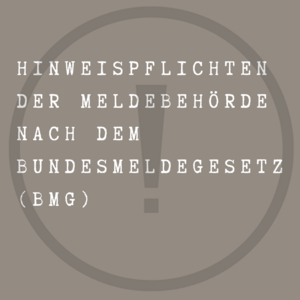 Hinweispflicht BMG