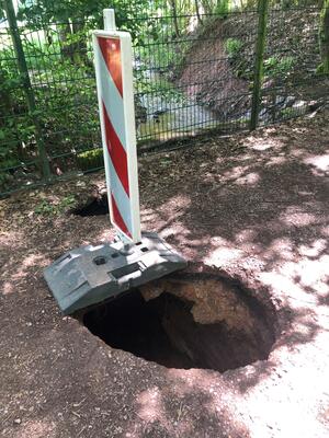 Bild J. Wilhelmy Sperrung Br&uuml;cke Campingplatz