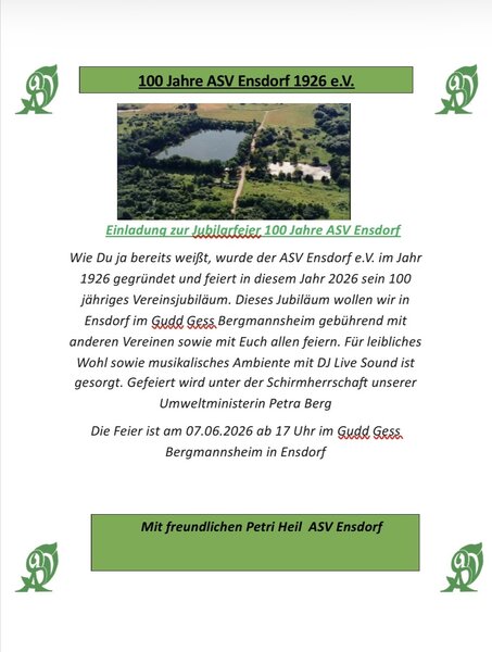 100 Jahre ASV Ensdorf