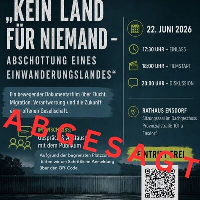 Absage Filmvorf&uuml;hrung