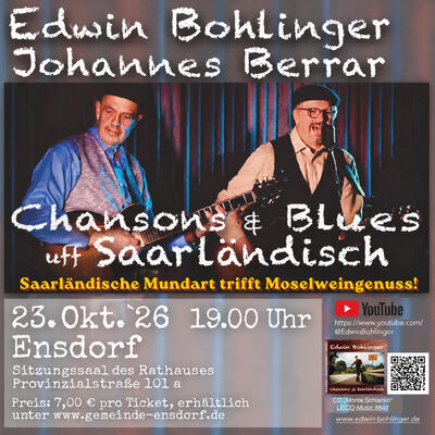 Bohlinger und Berrar - Konzert am 23.10.2026